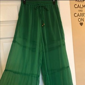 ❌SOLD❌Green Wide-Leg Pants